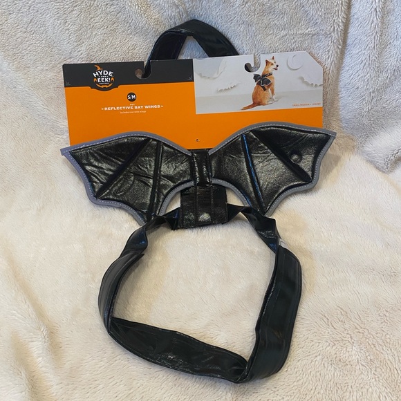 Hyde and Eek! Boutique Reflective Bat Wings Dog Pet Costume Halloween Sz S/M NWT - Picture 2 of 7
